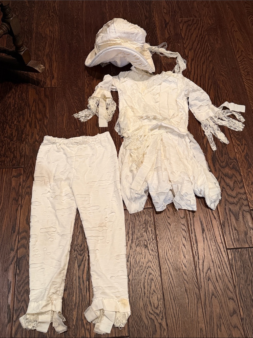 White Kids Mummy Costume with Hat - Halloween Costume